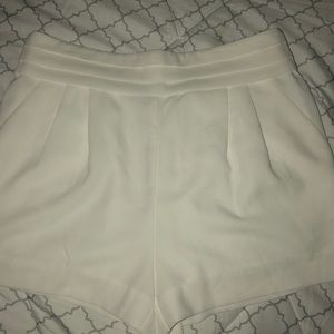 Off white chiffon shorts